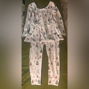 Cozy Forest Print Kids Christmas set